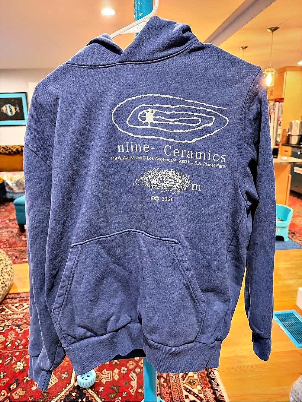 Online Ceramics graphic hoodie Purple Small